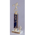 Spectrum Series Lightning Black & Gold Trophy on Column (12")